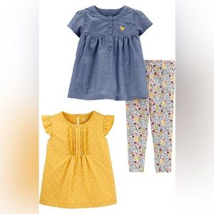 Carter’s Toddler Girl Three Piece Outfit Set Size 4T